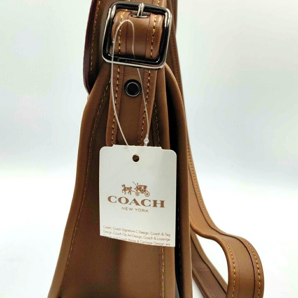 NEW! COACH x DISNEY Patricia Ears Saddle Bag Brown - Picture 6 of 8